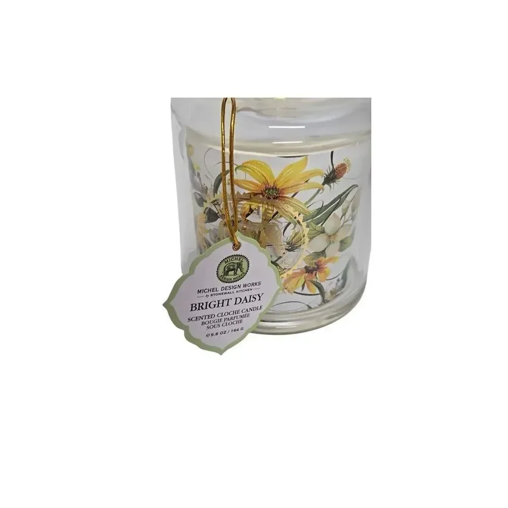 Michel Design Works Bright Daisy Cloche Soy Candle , New with Tags